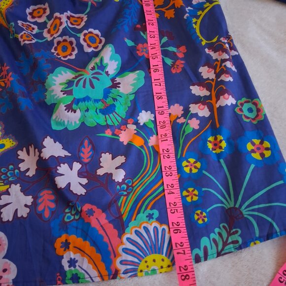 Sara Campbell NWT Women's Size XL Blue Liberty Garden Print Peasant Top - Picture 13 of 13